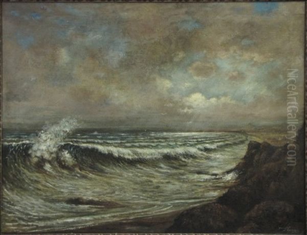 Stormy Surf Oil Painting by Douglas Alexander