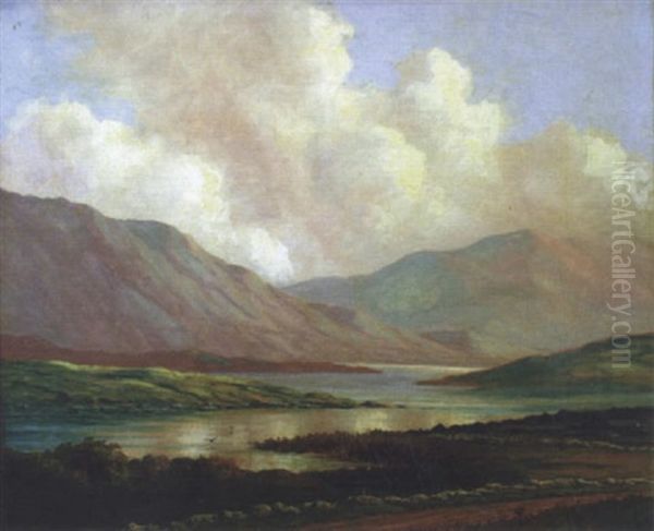 Looking Towards The Black Valley, Co Kerry Oil Painting by Douglas Alexander