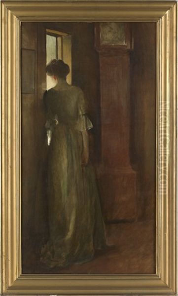 Portrait Of A Woman Oil Painting by John White Alexander