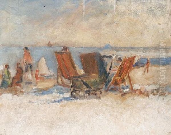 On The Shore Oil Painting by Robert Graham Dryden Alexander