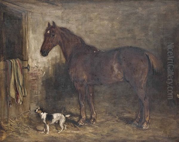 Stable Friends Oil Painting by Robert L. Alexander