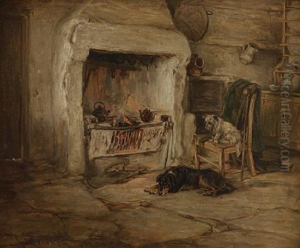 Burns Cottage In Oil Painting by Robert L. Alexander