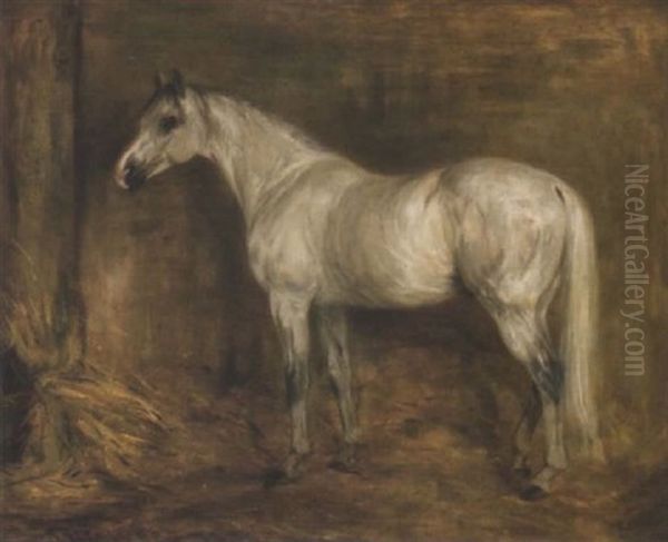 An Arab Mare Oil Painting by Robert L. Alexander