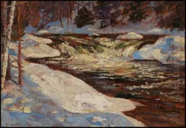 Melting Snow Oil Painting by William Walker Alexander