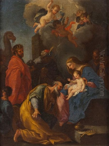 Adoration Of The Magi Oil Painting by Pedro Alexandrino