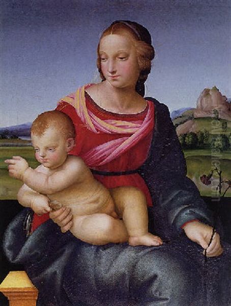 Madonna And Child Oil Painting by Domenico di Paride Alfani