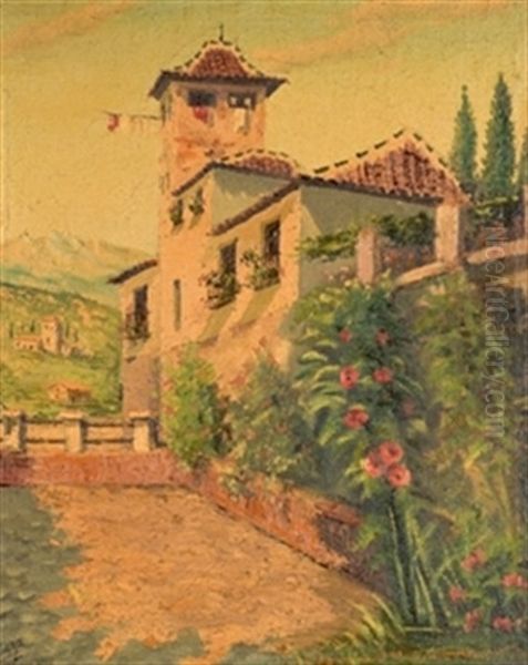 Masia Valenciana Oil Painting by Emilio Aliaga Romagosa