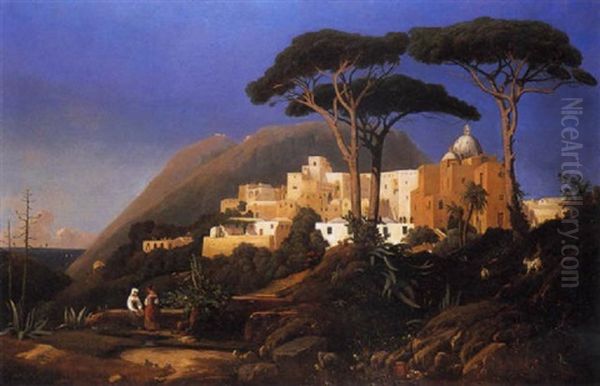 Veduta Di Capri by Theodore Claude Felix Caruelle d' Aligny