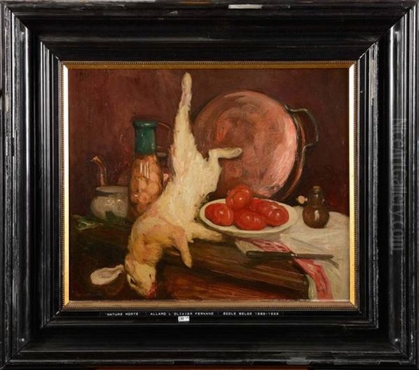 Nature Morte Au Lapin Oil Painting by Fernand Allard L'Olivier