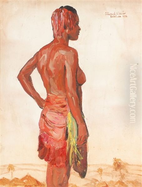 Femme Africaine Oil Painting by Fernand Allard L'Olivier