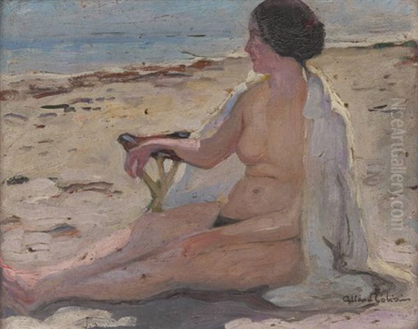 Nu A La Plage Oil Painting by Fernand Allard L'Olivier