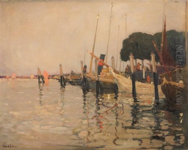 Rotterdam Le Duck Club Oil Painting by Fernand Allard L'Olivier