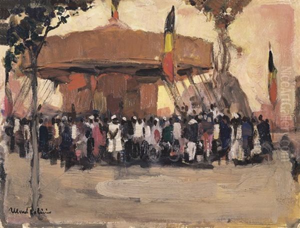 Kermis In Kongo Oil Painting by Fernand Allard L'Olivier