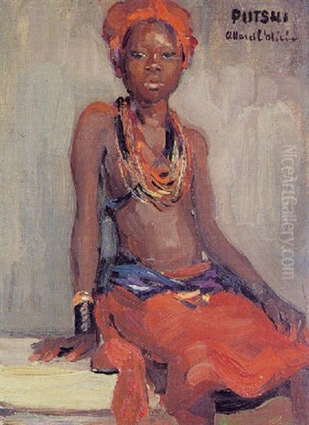 Portrait De Putshi Oil Painting by Fernand Allard L'Olivier