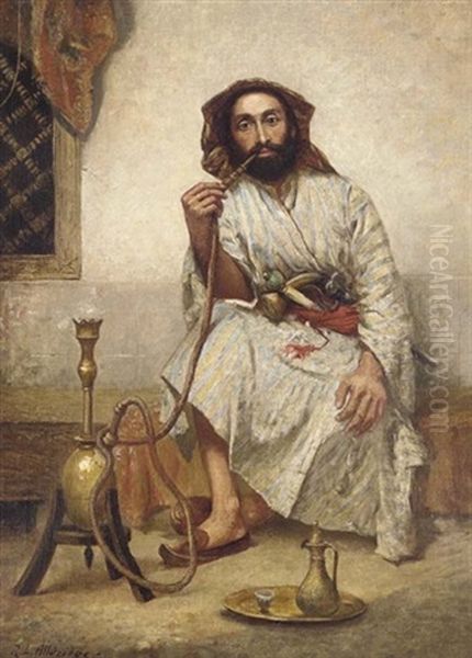 The Smoker Oil Painting by Richard L. Alldridge