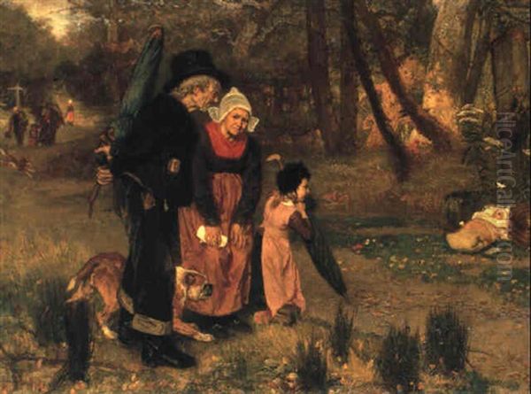 The Foundling Oil Painting by August Allebe