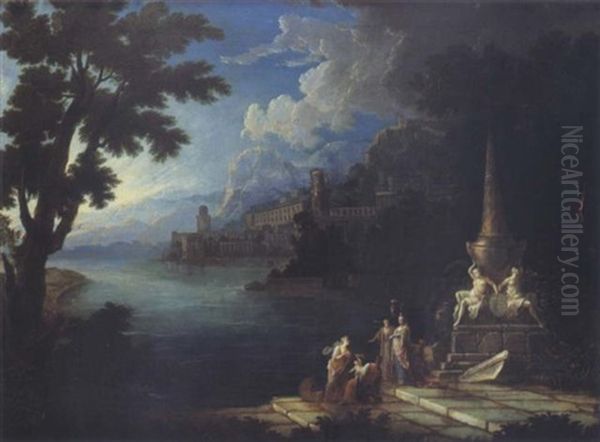 Moise Sauve Des Eaux Oil Painting by Gabriel Allegrain