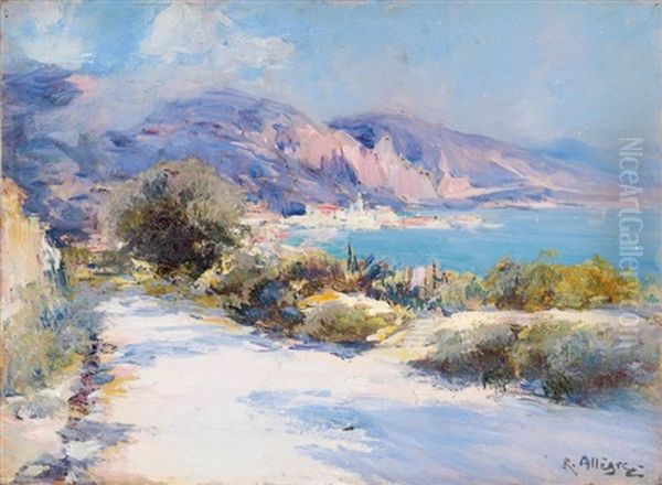 Bord De Cote Vers Menton Oil Painting by Raymond Allegre