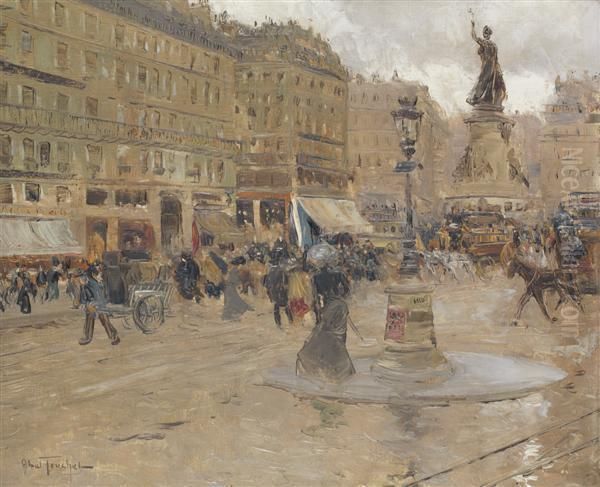 Place De Clichy Oil Painting by Louis Abel-Truchet