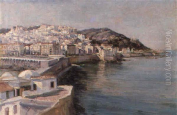 Ville Et Port D'alger Oil Painting by Raymond Allegre