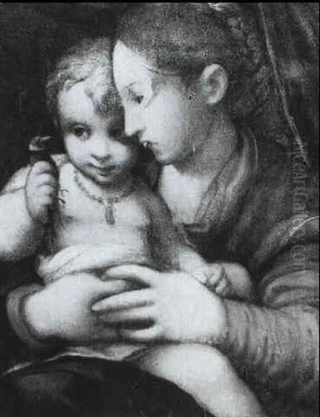 The Madonna And Child Oil Painting by Pomponio Allegri