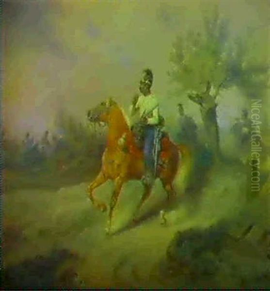 Attacke Oil Painting by Friedrich L' Allemand