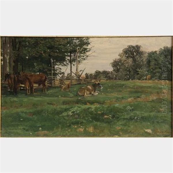 Livestock, Texas Ranch Oil Painting by Thomas Allen Jr.