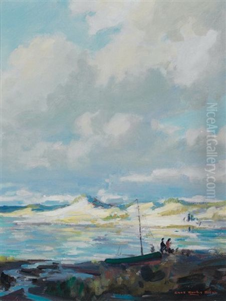 Cloudy Day, Ogunquit Sand Dunes Oil Painting by Charles Curtis Allen