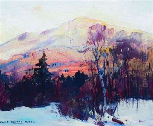 Madonna Mountain (sunrise), Jeffersonville Oil Painting by Charles Curtis Allen