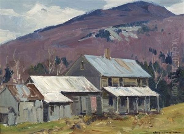 Farm In The Valley Oil Painting by Charles Curtis Allen