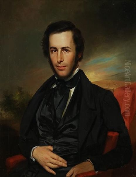 Portrait Of A Gentleman 1845 by Charles Smith Allen