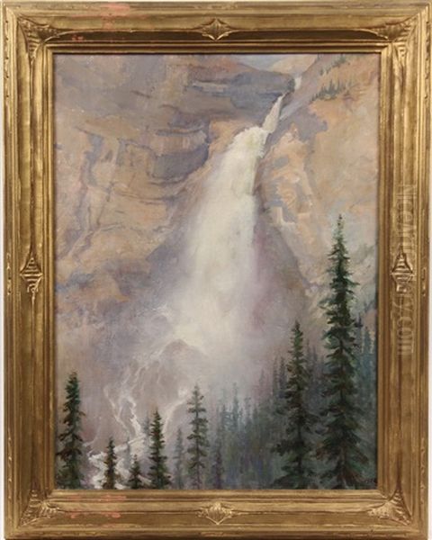 Takakkaw Falls, Yoho Valley Oil Painting by Marion Boyd Allen