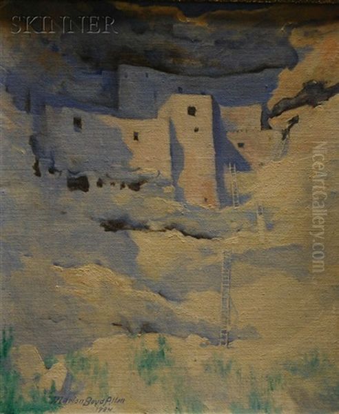 Montezuma Castle Oil Painting by Marion Boyd Allen