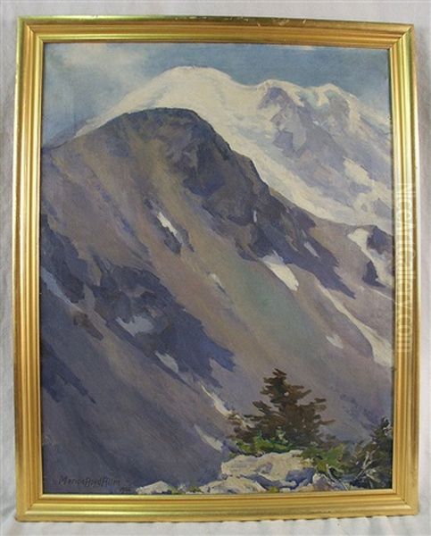 Snowy Western Mountains Oil Painting by Marion Boyd Allen