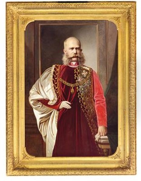 Emperor Francis Joseph I Of Austria Oil Painting by Lorenz Allgayer