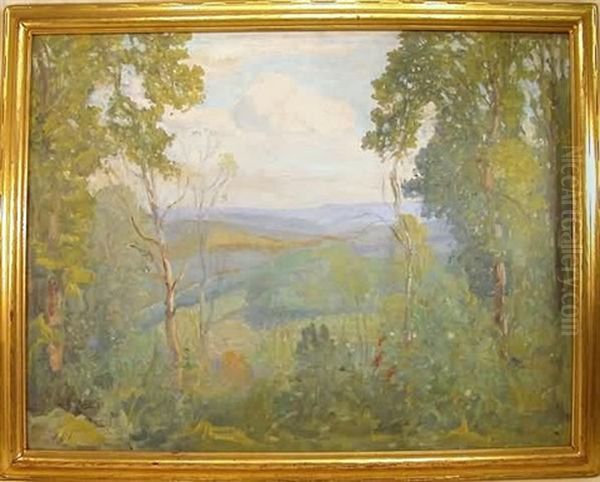 Summer Vista Landscape Oil Painting by C. Harry Allis