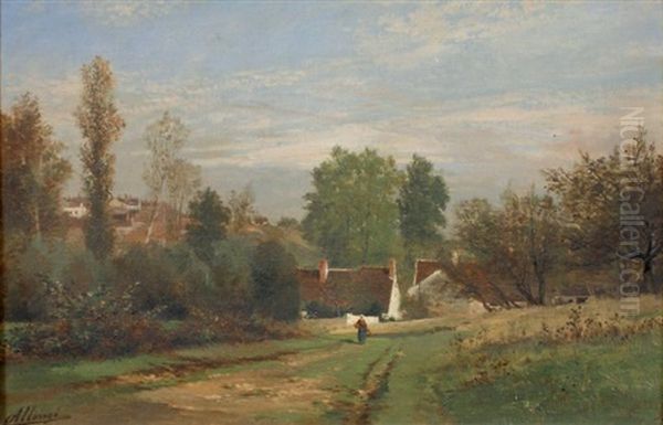 Paysage De Campagne Oil Painting by Auguste Allonge