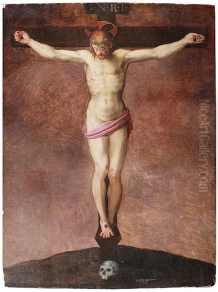 The Crucifixion Oil Painting by Alessandro di Cristofano Allori