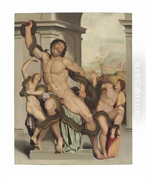 Laocoon Oil Painting by Alessandro di Cristofano Allori