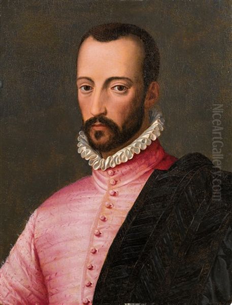 Bildnis Eines Edelmannes, Moglicherweise Francesco I. De Medici Oil Painting by Alessandro di Cristofano Allori