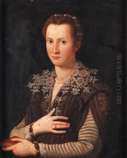 Portrait De Femme Oil Painting by Alessandro di Cristofano Allori