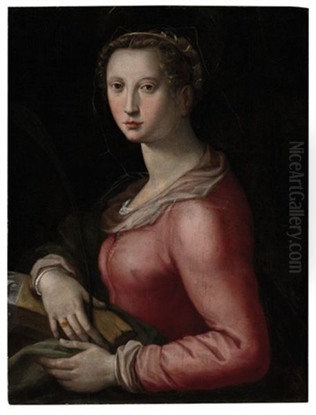 Saint Catherine Oil Painting by Alessandro di Cristofano Allori