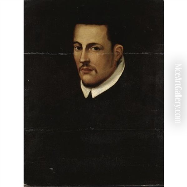 Ritratto Di Gentiluomo In Abito Nero Oil Painting by Alessandro di Cristofano Allori