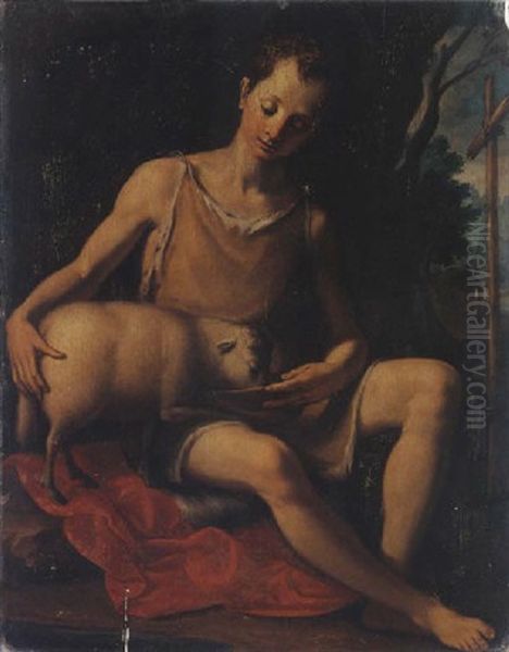 Saint John The Baptist Oil Painting by Alessandro di Cristofano Allori