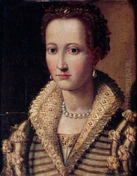 Portrait Of A Noblewoman Oil Painting by Alessandro di Cristofano Allori