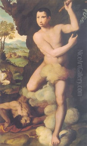 Mercury And Argus Oil Painting by Alessandro di Cristofano Allori