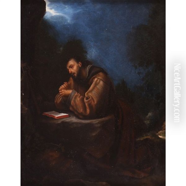 Saint Francis At Prayer Oil Painting by Cristofano Allori