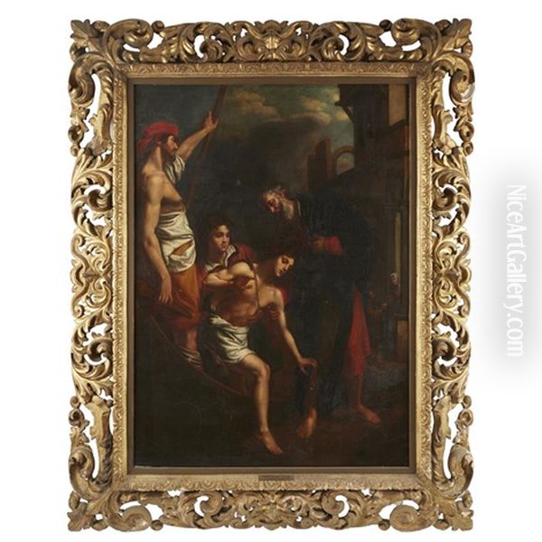 The Hospitality Of Saint Julien Oil Painting by Cristofano Allori