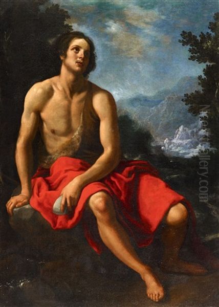 John The Baptist In The Wilderness Oil Painting by Cristofano Allori