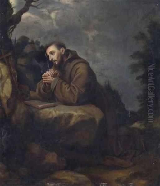 Saint - Francois En Priere Oil Painting by Cristofano Allori